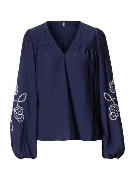 Vero Moda Tall Bluză VMANYA bleumarin alb