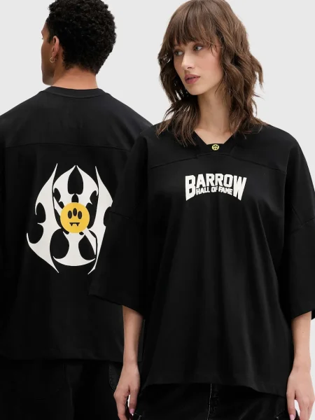 Тениска Barrow с десен черно