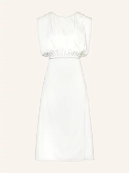 Jil Sander Sukienka Satynowa weiss biała