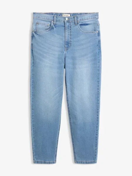 Jeansy Mom high waist cropped niebieskie