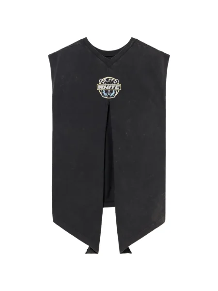 Топ Off-white отворен гръб бяло