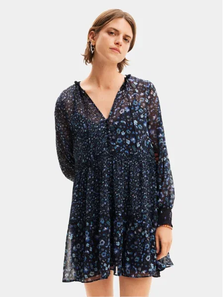 Desigual Rochie de vară Doque Bleumarin albastru
