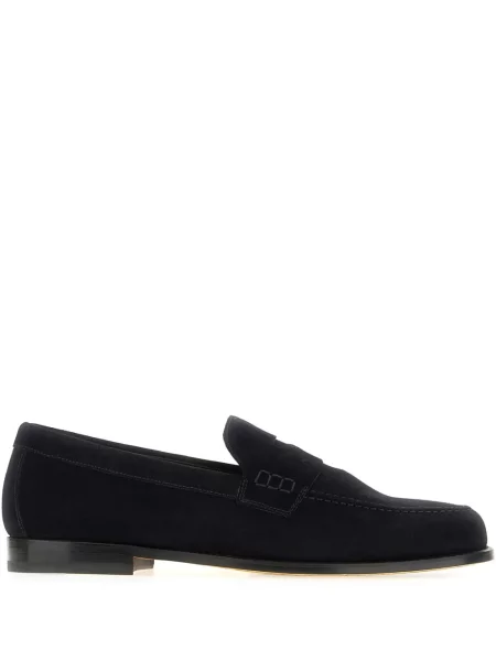 Pantofi loafer Doucal's din piele de căprioară albastru