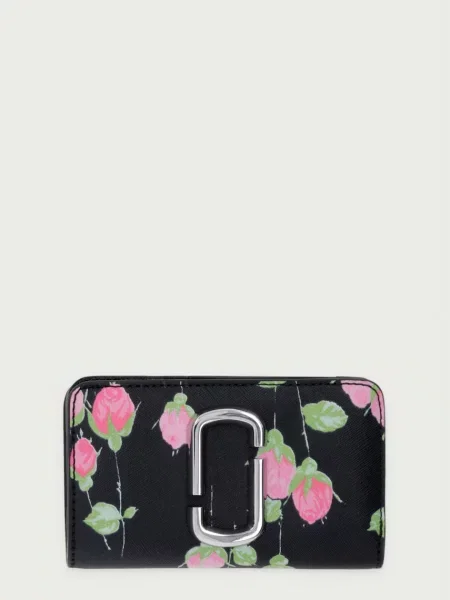 MARC JACOBS portofel pentru femei din piele THE COMPACT WALLET negru