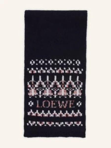 Šál Loewe s flitry modrý