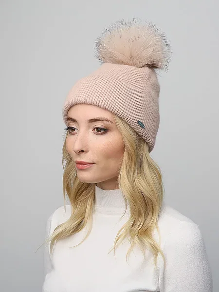 LuckyLOOK Шапка Комбінований верх бежевий