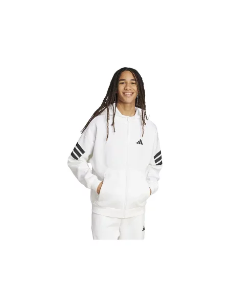 Geacă Adidas Sportswear cu dungi alb
