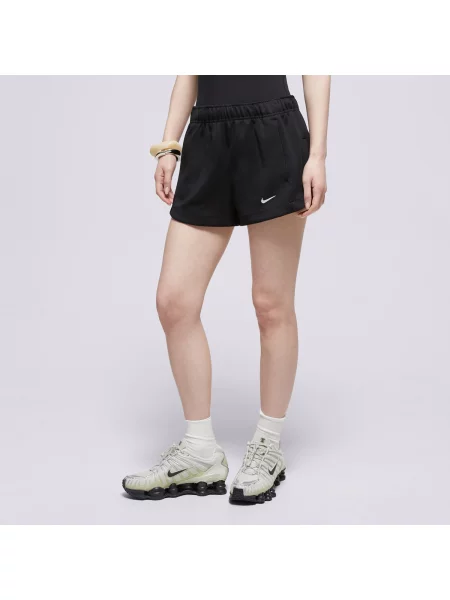 Nike Szorty W Nsw Nk Wr Ply Knt Mr 2" Shrt czarne