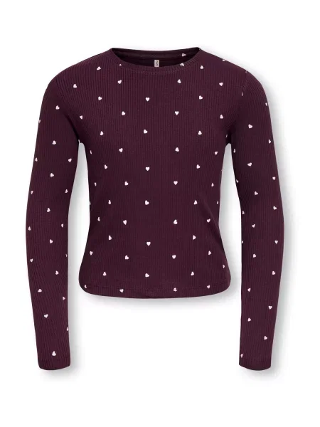 ONLY GIRLS Tricou KOGBELLA roșu vin alb