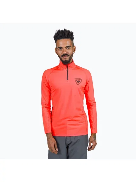 Lyžařská mikina Rossignol New Hero Classique Hz neon red červená