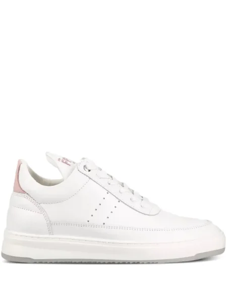 Sneakerși Filling Pieces din piele alb