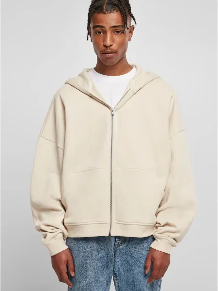 Pulover Urban Classics s kapuco bež