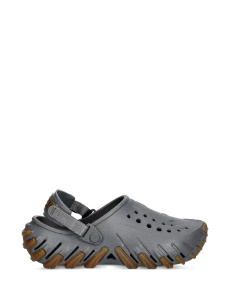 Papuci tip mules Crocs slingback gri