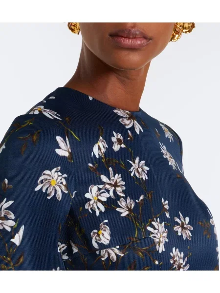 Rochie midi Emilia Wickstead cu model floral albastru