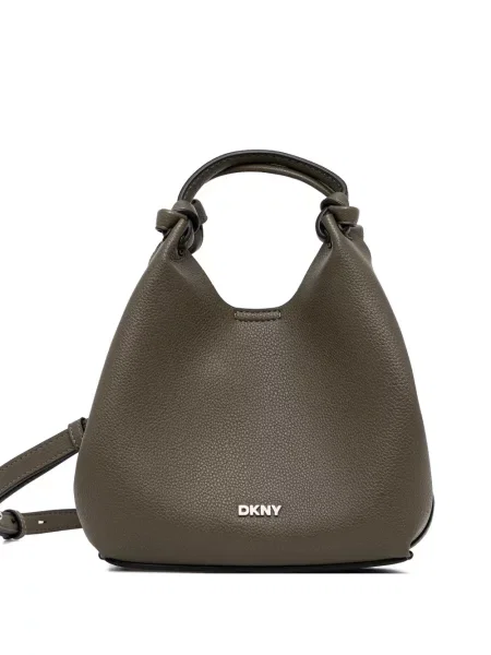 Geantă shopper Dkny din piele verde