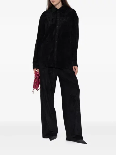 Cămașă Balenciaga de catifea cord negru