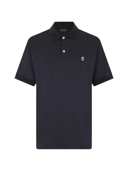 Tricou polo Billionaire cu aplicații albastru