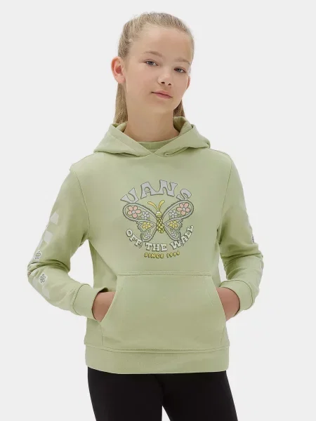 Дитяче Худі Vans Butterfly Floral бавовна/поліестер зелений