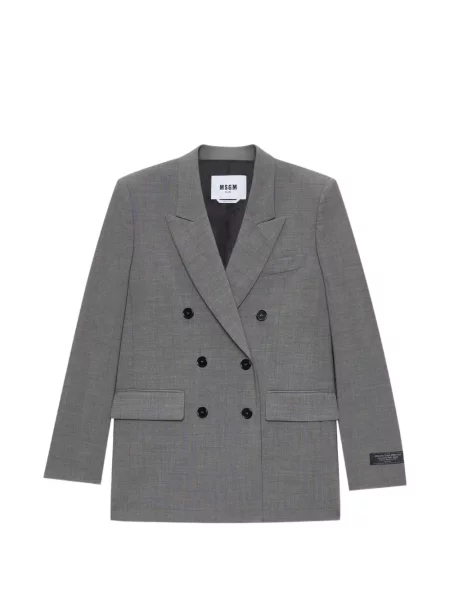 Sacou Msgm cu două rânduri de nasturi gri