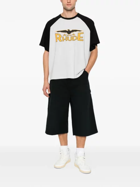 Tricou Rhude cu imagine gri