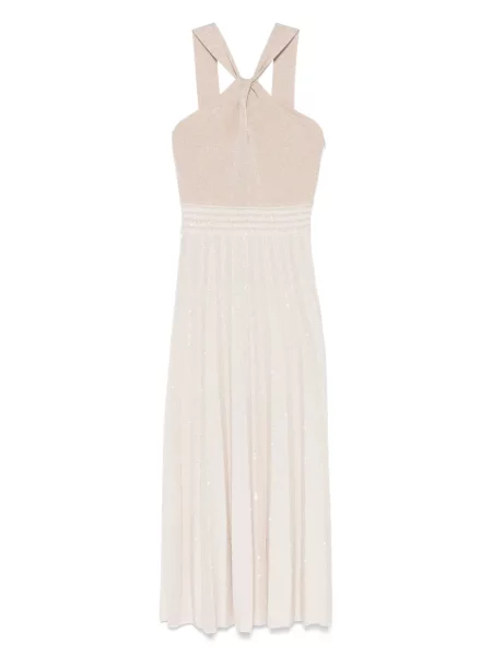 Dzianinowa sukienka midi D.exterior do kolan garniturowa