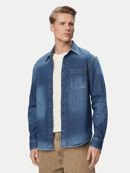 Tommy Jeans дънкова риза син