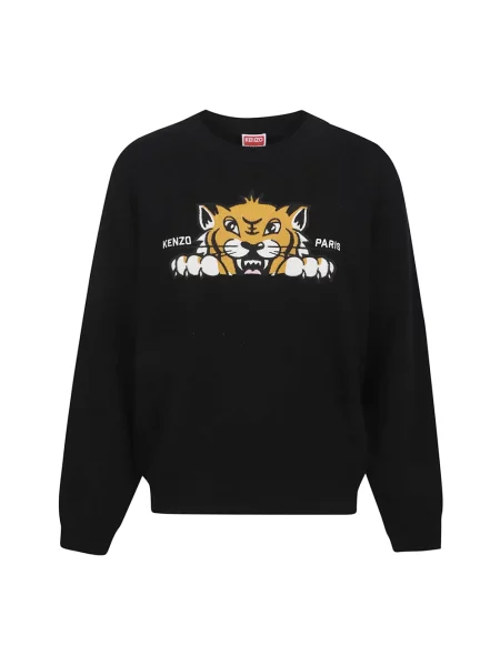 Sweter Kenzo w tygrysie prążki czarny