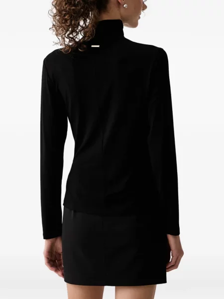 Top Twinset cu perle negru