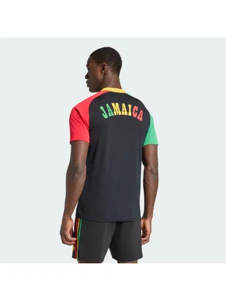 Adidas Rozcvičovací Tričko Jamaika 26 Venku / červená / zelená černá