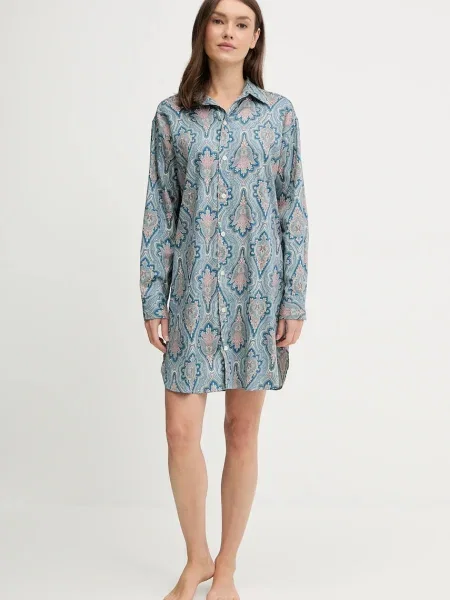 Нощница Lauren Ralph Lauren дамска синьо