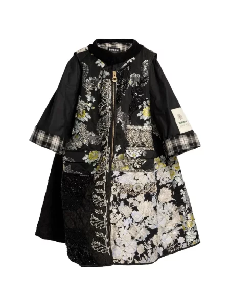 Palton Erdem din jacard negru