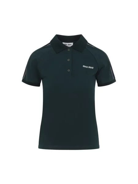 Polo Miu Miu z dżerseju zielone