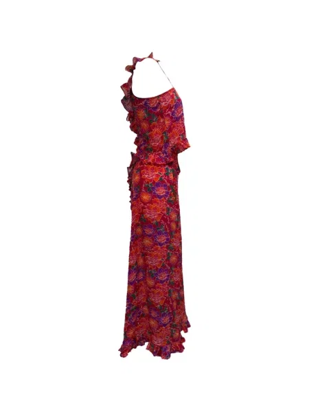 Fustă Paloma Blue cu model floral cu imagine roșu