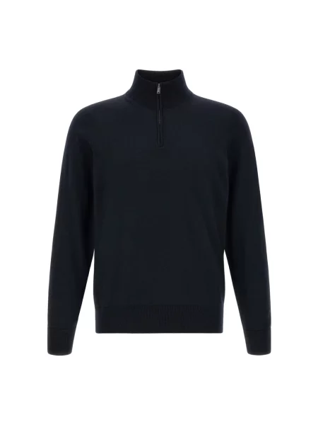 BOSS Sweter H-Ebenji Granatowy niebieski
