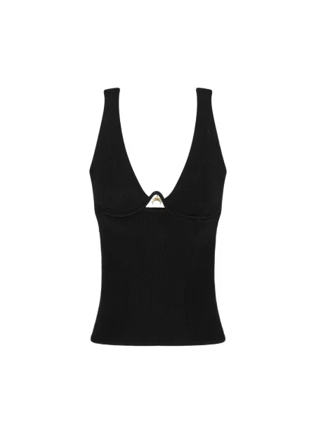 Top Marine Serre tricotate negru