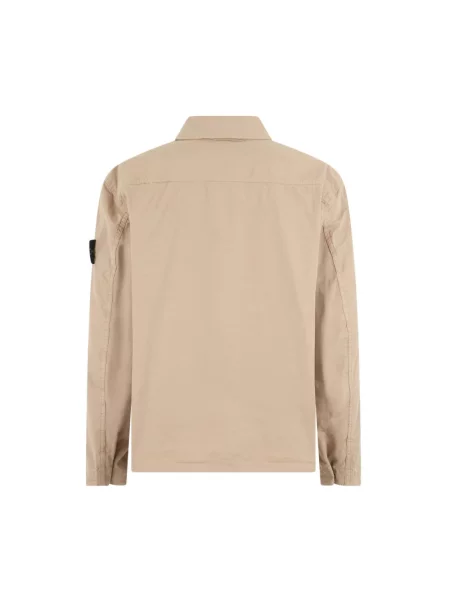 Kurtka koszulowa Stone Island z kamieniami beżowa