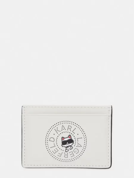 Karl Lagerfeld etui za kartice usnjeni IKON bež