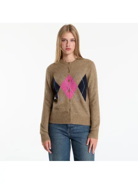 Svetr Samsøe Samsøe Sanor Short Cardigan Lead Gray M šedý