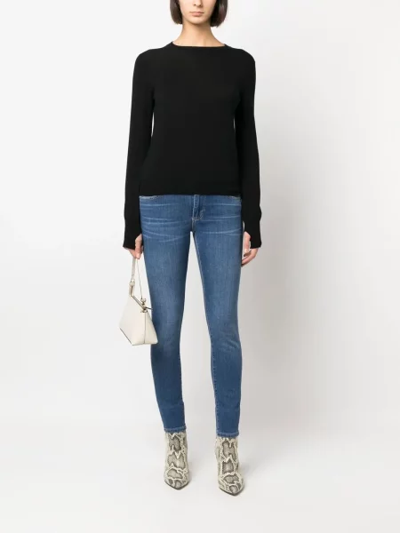 Skinny jeansy skinny Ag Jeans niebieskie