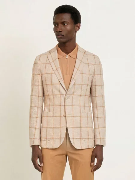 Boss Sako Hanry Slim Fit světle / hnědá šedá