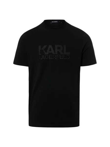 KARL LAGERFELD Koszulka Mężczyźni jednolity M czarny