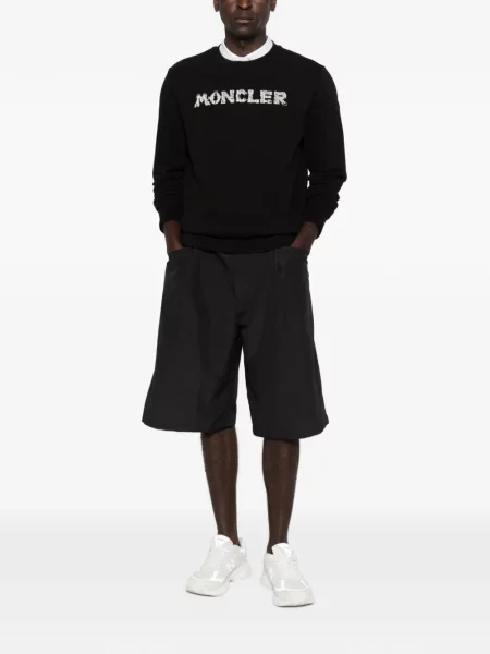 Hanorac Moncler cu broderie negru