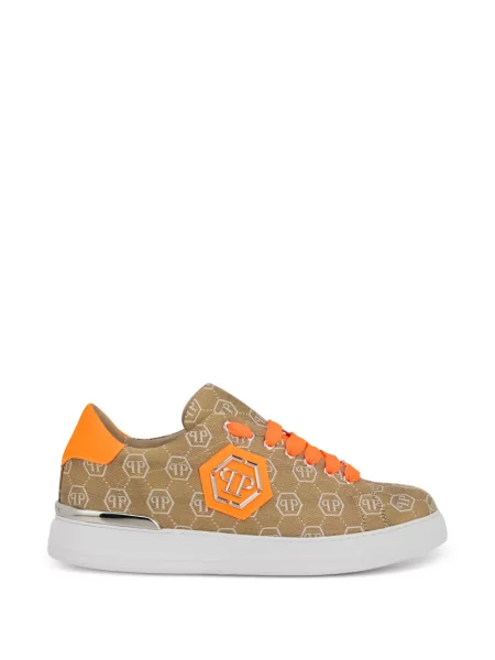 Sneakerși Philipp Plein din jacard maro