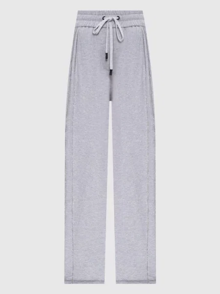 Меланжеві спортивні штани з ланцюжком моніль Peserico сірі
