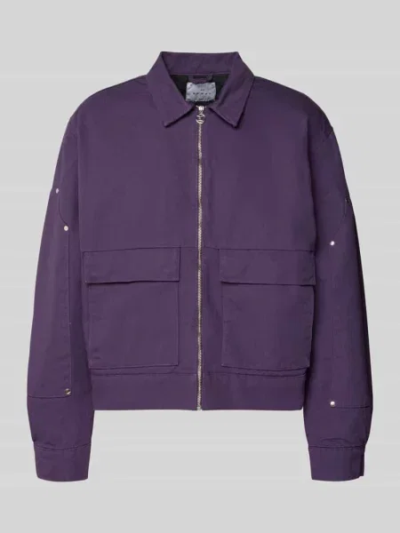 Kurtka z wełny z z patką model ‘DOGMA WORK JACKET’ Edwin fioletowa