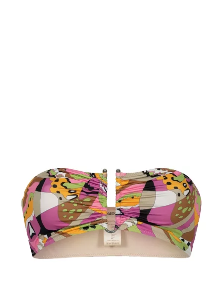 Top Paramidonna cu imagine cu imprimeu abstract roz