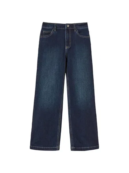 Jeansy straight leg dziecięce Twinset niebieskie