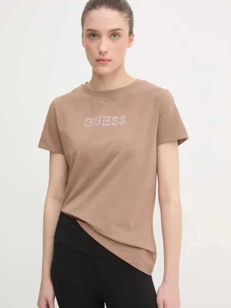 Тениска Guess BRIANA бежово