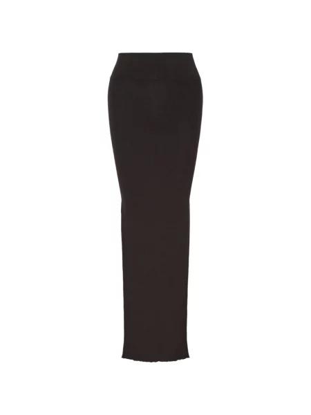 Fusta maxi Rick Owens tricotate maro