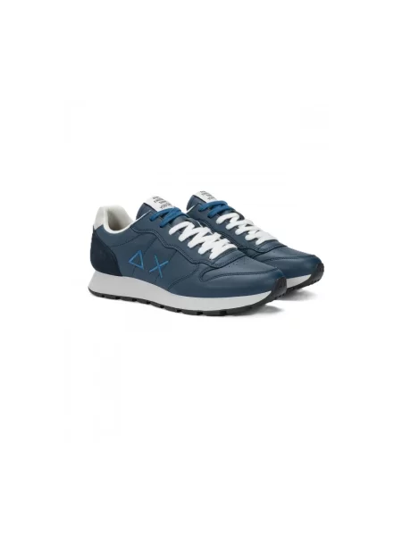 Sneakersy Sun68 skórzane klasyczne niebieskie